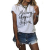 Nothing Letter Rose Print Female T Shirt  Harajuku T-Shirts Women 2018 New Summer Short Sleeve