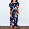 2018 Summer Long Dress Floral Print Boho Beach Dress Tunic Maxi Dress Women Evening Party Dress