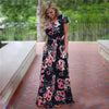 2018 Summer Long Dress Floral Print Boho Beach Dress Tunic Maxi Dress Women Evening Party Dress