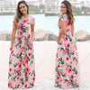2018 Summer Long Dress Floral Print Boho Beach Dress Tunic Maxi Dress Women Evening Party Dress