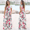 2018 Summer Long Dress Floral Print Boho Beach Dress Tunic Maxi Dress Women Evening Party Dress
