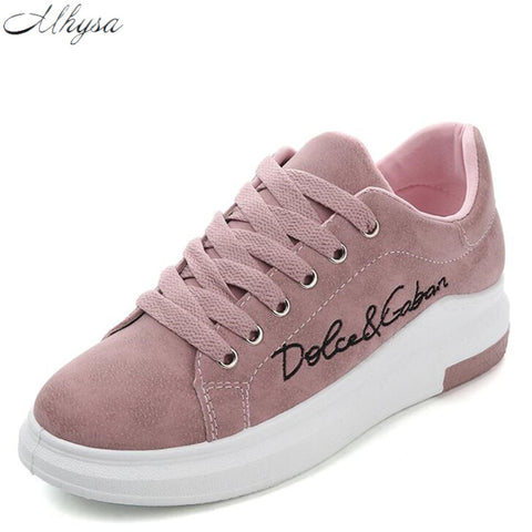 Mhysa 2018 Spring New Designer Wedges Pink Platform Sneakers Women Vulcanize Shoes