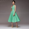 Vintage dress 2018 Summer New sleeveless O-neck vestidos Women elegant