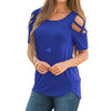 RENBANG Women Summer Short Sleeve Strappy Cold Shoulder T-Shirt Tops t shirt Women