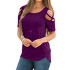 RENBANG Women Summer Short Sleeve Strappy Cold Shoulder T-Shirt Tops t shirt Women