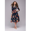 Women casual knee-length dress 2018 new arrival long sleeve printing summer dress