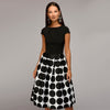 Women Fit and Flare Party Dress Vintage Dot Print Summer Casual Dress 2018 Summer