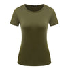 Plain T Shirt Women Cotton Elastic Basic T-shirts Female Casual Fashion Tops Short Sleeve