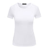 Plain T Shirt Women Cotton Elastic Basic T-shirts Female Casual Fashion Tops Short Sleeve