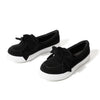 MCCKLE Women Loafers Plus Size Platform Slip On Bowtie Flat Shoes Sewing Casual
