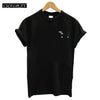 Women T Shirts Street Fashion Slim Summer Black T Shirt Women 2017 New Planet Print Casual