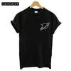 Women T Shirts Street Fashion Slim Summer Black T Shirt Women 2017 New Planet Print Casual