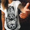 Women T Shirts Street Fashion Slim Summer Black T Shirt Women 2017 New Planet Print Casual