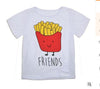 T shirt women 2018 digital short round neck best friends letter printing T-shirt Europe summer